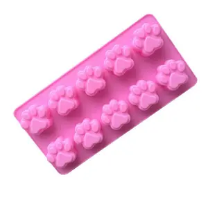 P1445 Puppy Dog Paw xương hình Silicone khuôn thép không gỉ xương Cookie cutter cho tự chế xử lý và mèo động vật