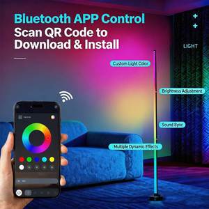 Lámpara de Pie LED RGB, Acrílico PVC, 16 Millones de Colores, Alimentación USB, Lista para Enviar, para Decoración de Interiores del Hogar - Product Image 3