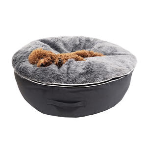 Yangyangpet weichen Luxus Kunst pelz runden Donut Kreis <span class=keywords><strong>uk</strong></span> Hunde bett - Product Image 1