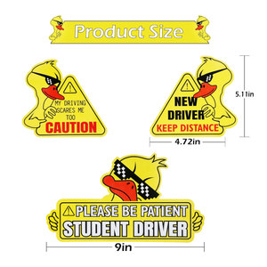 แม่เหล็กติดรถยนต์รูปเป็ดน่ารัก ป้ายนักเรียนหัดขับ แม่เหล็กติดกันชนรถยนต์ อุปกรณ์ตกแต่งภายนอกรถยนต์ สติ๊กเกอร์ติดรถยนต์ - Product Image 2