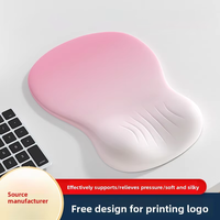 Tapis de souris ergonomique en mousse à mémoire de forme, épais, antidérapant, à dégradé de couleurs, pour le bureau et le gaming – Vente Flash