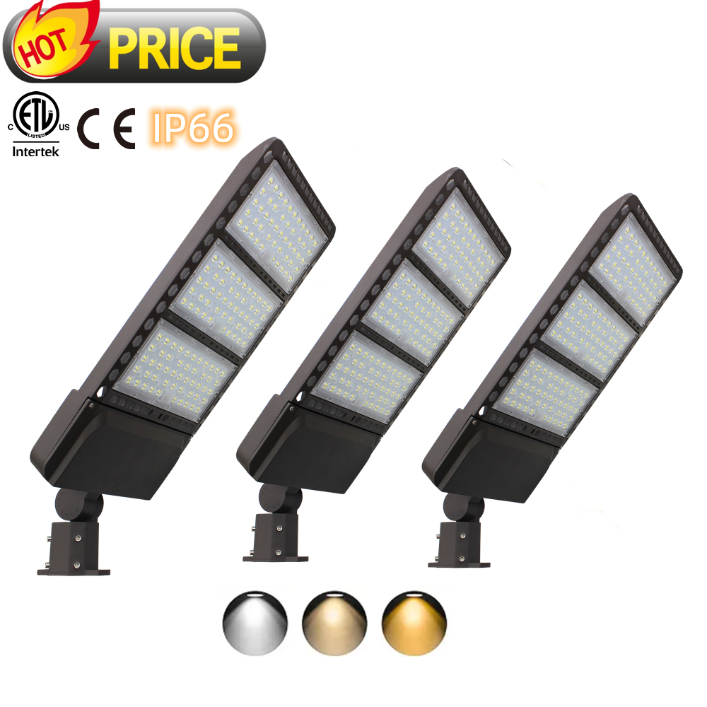CE ETL Listed 250W LED Street Light,high Lumen Led Parking Lot Light, Outdoor Lighting IP66 Waterproof Shoe Box Light