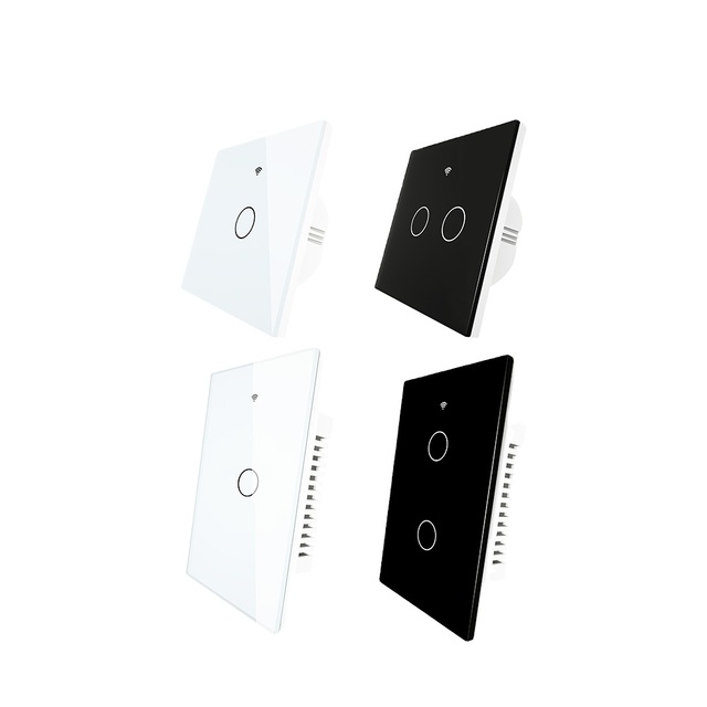 ZigBee Wall Touch Smart Light Switch with Neutral Wire/No Neutral Wire,No Capacitor Needed Smart LifeTuya 2/3 Way Muilti-Control