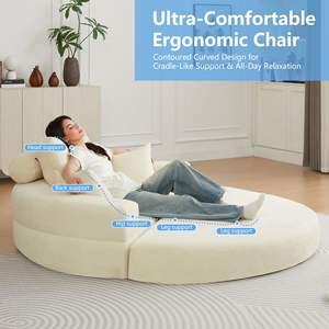 原料工場生産 円形 ホームファニチャー カウチ リビングルーム モダン ラグジュアリー ラウンジ 圧縮ソファ - Product Image 5