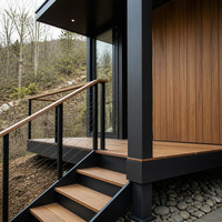 Bâtiment modulaire contemporain en conteneurs pour l'habitation familiale et les vacances