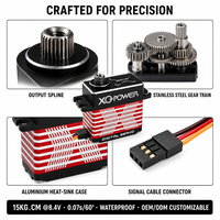 Moteur servo tout métal haute vitesse XQ-POWER XQ-S8215D 15KG sans noyau étanche boîtier aluminium 0.07s 8.4V HV OEM ODM