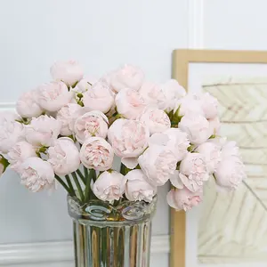 Hot bán Amazon lụa Rose Bouquet bán buôn hoa nhân tạo hoa cao cấp cho nhà đám cưới trang trí hoa bức ảnh