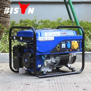 Generatore di benzina portatile Bison China 5Kw generatore di elettricità a Biogas elettrico a benzina da 220 Volt 5Kw