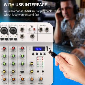 TNH MC-4P High Quality 4 Channels Power Mixer Usb <strong>Interface</strong> <strong>DJ</strong> <strong>Controller</strong> Power Mixer Console for Home Music Karaoke - Product Image 4
