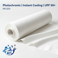 Tissu tissé photochromique rafraîchissant UPF 50+ 180 g/m² 165 cm 90 % protection solaire rafraîchissante Fil 75D 10 % élasthanne pour vêtements de sport d'extérieur