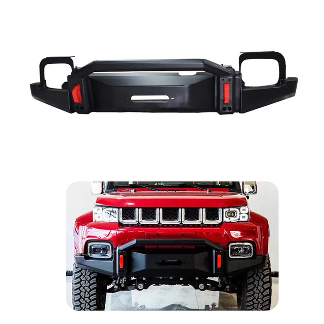 Off-road Pickup Exterior Accessories Textured Black Steel Anti-collision Sturdy Front Bumper for Beijing BJ40