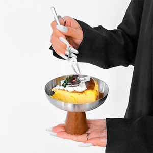 Coupelle à glace en bois de noyer 150/250 ml, assiette à gâteau en acier inoxydable SS304, bol à dessert/pudding pour restaurant <span class=keywords><strong>et</strong></span> fête - Product Image 3