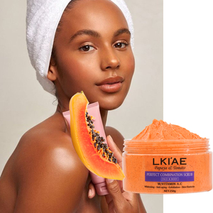 OEM ODM Gommage beurre corporel biologique cosmétiques nettoyage en profondeur enlever les peaux mortes gommage visage végétalien papaye tomate - Product Image 5