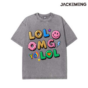 เสื้อยืดคอตตอนโอเวอร์ไซส์ลาย <span class=keywords><strong>LOL</strong></span> OMG สไตล์เรโทร สตรีทแวร์ ใส่ได้ทุกวัน สินค้าจากคลังสินค้าในสหรัฐอเมริกา ขายส่ง - Product Image 2