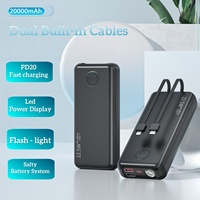 Batterie Li-Polymère Ultra-Mince Haute Capacité OTHC PN-B20 20000 mAh, Power Bank Portable à Charge Rapide avec Affichage LED, Support et Câble Offerts