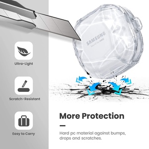 Étui transparent pour <span class=keywords><strong>Samsung</strong></span> <span class=keywords><strong>Galaxy</strong></span> Live Buds2 Pro <span class=keywords><strong>Buds</strong></span> FE Live <span class=keywords><strong>Buds</strong></span> Pro <span class=keywords><strong>Buds</strong></span> 2, coque rigide avec porte-clés - Product Image 3