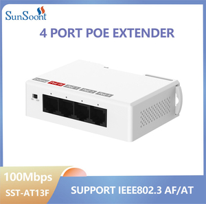 Switch Extender PoE da 1 <span class=keywords><strong>a</strong></span> <span class=keywords><strong>3</strong></span> Porte, Estensore Ethernet PoE Veloce IEEE802.3af/at 10/100M con Uscita di Alimentazione per Telecamere IP - Product Image 6