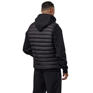 Veste matelassée noire à capuche pour homme, fermeture éclair intégrale, isolée, coupe-vent, thermique, pour sports de plein air, vêtements d'extérieur - Product Image 2