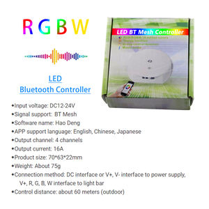 Controle de malha bt, controlador de malha led ufo rgb/rgbw DC12-24V 16a max 192w 4a/ch hao deng app, suporte para controle móvel, modo de música de temporização para grupo - Product Image 6