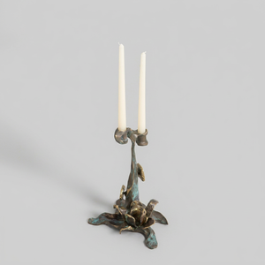 Handmade Durable Eco-Friendly Portable Aluminum <b>Candlestick</b> <b>Holder</b> with Floral Design for Religious Activities - Product Image 1
