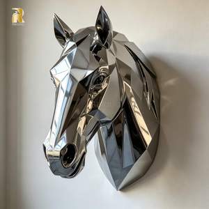 Statua Grande in Acciaio Inossidabile a Forma di Animale RELONG, Scultura Testa di <span class=keywords><strong>Elefante</strong></span> Lucida, Installazione Artistica Moderna Personalizzata in Vendita - Product Image 3