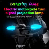 Feux de signalisation de virage à projection pour moto JHS, étanches IP67, LED colorées, feux arrière d'avertissement, 12V-24V, feux auxiliaires pour moto