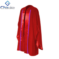 Robe de Cérémonie de Remise de Diplôme PhD Universitaire Britannique en Gros, Robe de Doctorat Unisexe de Haute Qualité, Cape de Cérémonie Disponible en Plusieurs Couleurs