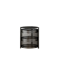 Étagère rotative de cuisine à 360 degrés, paniers de rangement pour fruits et légumes, étagère ronde multifonctionnelle pour le sol avec roulettes