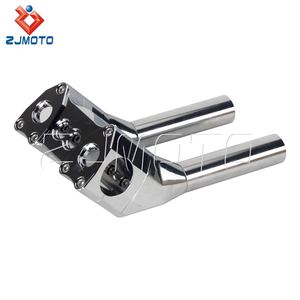 ที่ยกแฮนด์แบบคลับ1นิ้วของ CNC ตัวยึดด้านบน25มม. เพิ่มขึ้น6 ''+ 1'' สำหรับ Harley Dyna softail WIDE GLIDE Sportster <span class=keywords><strong>883</strong></span>เหล็ก - Product Image 3