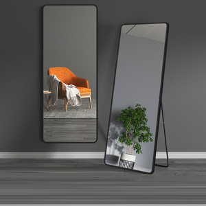 <span class=keywords><strong>Espejo</strong></span> de cuerpo entero rectangular redondeado negro al por mayor, <span class=keywords><strong>espejo</strong></span> de cuerpo entero de doble uso para pie o pared - Product Image 2