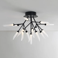 Plafonnier à suspension décoratif pour mariage, salon, villa, lumière dorée, atmosphère créative