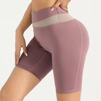 Shorts de cyclisme pour femmes, séchage rapide, respirants, écologiques, élastiques, effet froncé fessier, couleur unie, pour le sport, modèle original