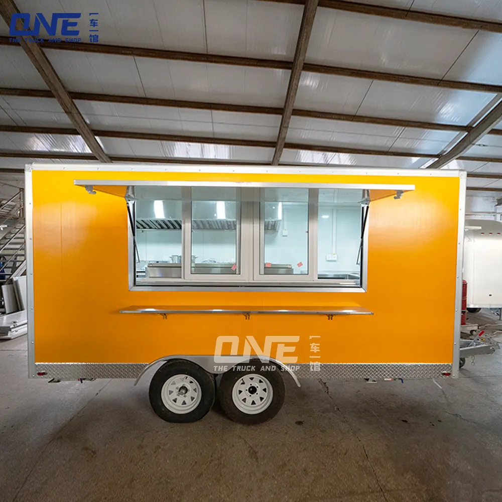 DOT catering equipment food truck fully equipped restaurant ice cream cart with wheels street mobile pizza bbq food trailers for