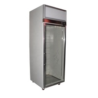 Congélateur mobile de stockage de glace d'affichage de porte en verre simple vertical boîte isotherme de la glace 150l