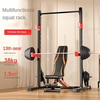 Station multifonction 2026 : Rack de musculation avec barre de traction, crochets en J et dispositifs de sécurité pour squats, soulevés de terre et développés assis