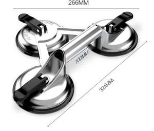 ที่ยึดกระจกแบบเคลื่อนย้ายได้ จุกดูดสุญญากาศแบบสองขา แผ่นยาง ที่ดูดกระจกแบบใช้มือ - Product Image 4