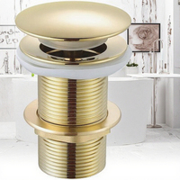 Accesorios de baño asequibles personalizados Desagüe de fregadero de fácil instalación Tapones emergentes dorados Tapones de limpiador de lavabo de mano y drenaje