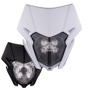 Phares de <span class=keywords><strong>moto</strong></span> LINGQI, feux de jour LED, capot de phare Grimace pour <span class=keywords><strong>moto</strong></span> tout-terrain CRF, pièces de motocross - Product Image 1