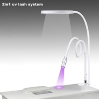 Kits d'éclairage annulaire LED UV professionnels à séchage rapide pour gel, avec pince en C, lumière pour cils, nouveau design pour salon de beauté, outils de montage sur bureau