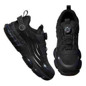 Chaussures de sécurité OEM noires résistantes à l'usure avec embout en acier, respirantes, anti-perforation, antidérapantes, protection anti-épines, légères pour hommes - Product Image 1