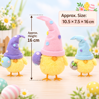 Décorations de Pâques : Figurine de poussin gnome en feutre de laine, Ornement de table de printemps, Poussin jaune pour la décoration intérieure
