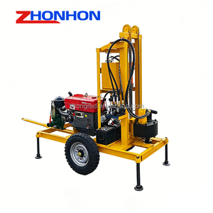 Plataforma de Perforación Rotatoria de 100 m de Profundidad con Motor Diésel de 22 HP, Diámetro de Perforación de 100-300 mm, Máquina Perforadora de Pozos de Agua Montada sobre Ruedas Pequeñas - Product Image 5