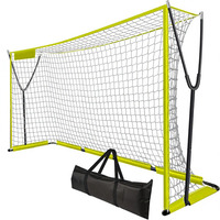 But de football portable 12x6 pieds, ultra stable, avec cadre métallique angulaire extérieur, filet en Tetoron 7 plis, sac de transport, piquets de sol, installation facile, pour jeunes