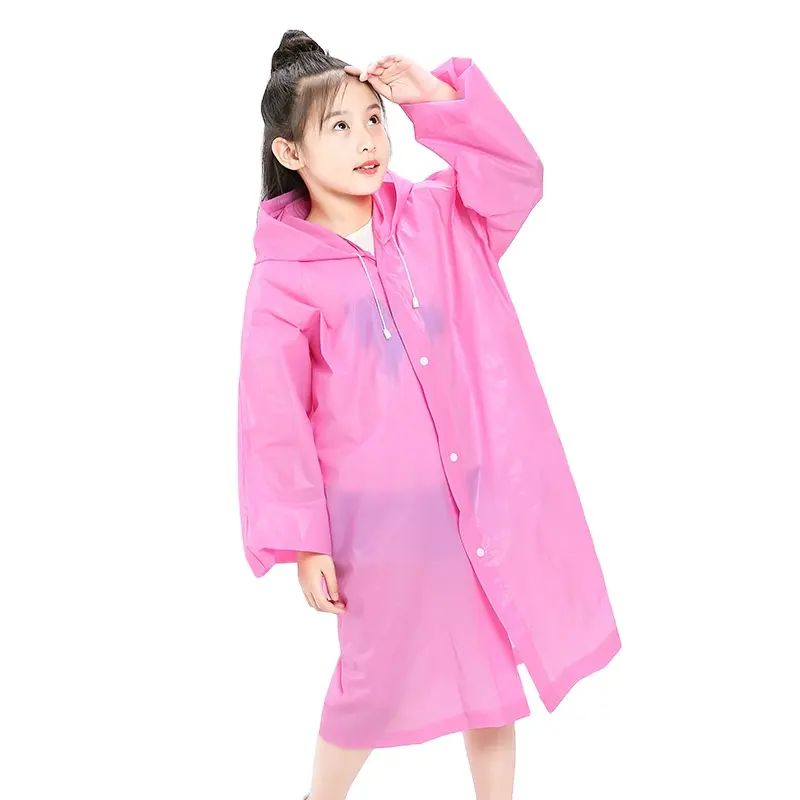 High quality emergency outdoor rainproof poncho EVA children's waterproof raincoat kids