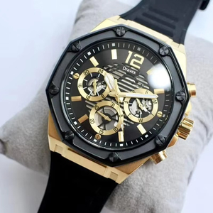 นาฬิกาควอตซ์สำหรับผู้ชายดีไซน์แฟชั่นหรูหรา GW0263G1Chronograph สายซิลิโคน44มม. กันน้ำ30ม. นาฬิกาควอตซ์แนวสปอร์ต