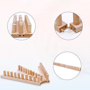 Wooden Knitting <b>Frame</b> For Scarf And Blanket DIY Three Section Freely Combinable Hand Weaving Tool Home Office Use - Product Image 5
