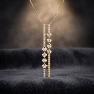 Colgante de Diamantes de Lujo en Oro de 10K, 14K, 18K, Plata 925, 935, Chapado en Rodio, Corte Brillante, Regalo de Boda para Mujer, para Fiestas y Uso Diario - Product Image 1