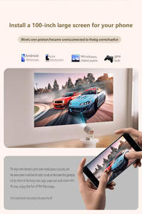 <span class=keywords><strong>Projecteur</strong></span> portable Z12 pour la maison, Ultra HD 1080P, 260 lumens, Android 11, TOF, grand haut-parleur extérieur, 4K, BT5.2, <span class=keywords><strong>LED</strong></span>, WiFi 6, 32 Go - Product Image 2