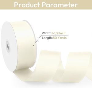 ริบบิ้นผ้าซาตินสองด้าน ขนาด 4 ซม. ยาว 100 หลา พิมพ์ลายฟอยล์สีทอง/สีเงิน เป็นมิตรกับสิ่งแวดล้อม ผลิตจากโพลีเอสเตอร์ 100% ขายส่ง - Product Image 2