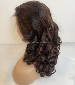 Vente en gros de perruques Lace Front Wig brésiliennes Cheveux humains Remy sans colle, dentelle transparente, petite taille de bonnet pour femmes noires - Product Image 2
